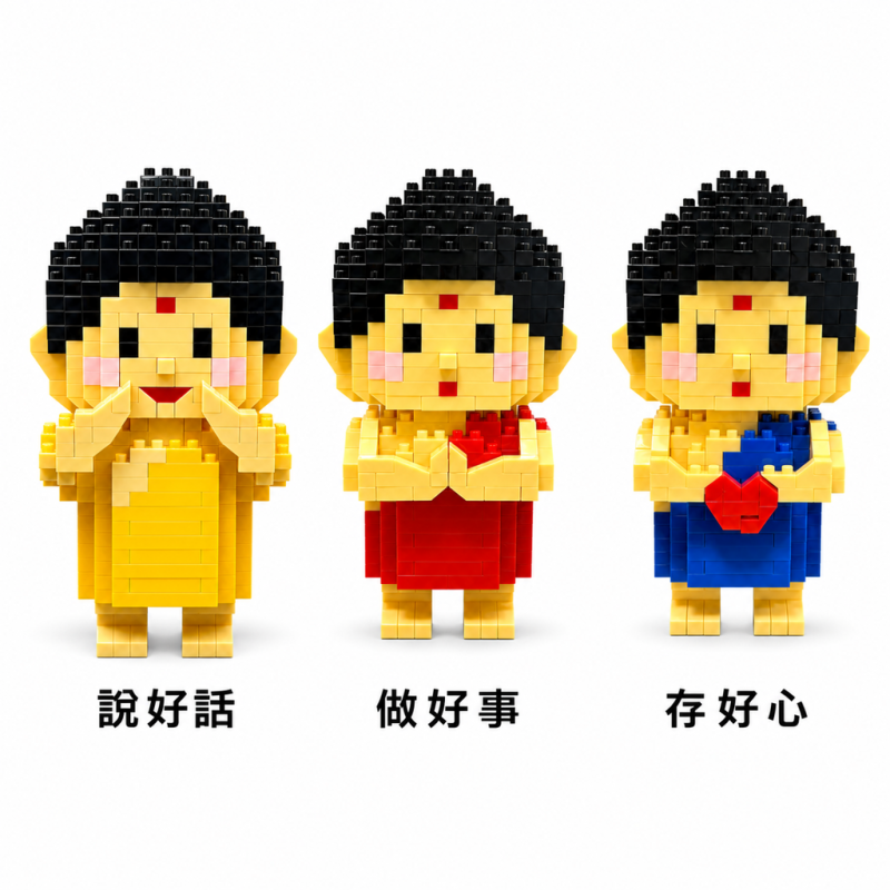 三好沙彌樂高（3尊/組）